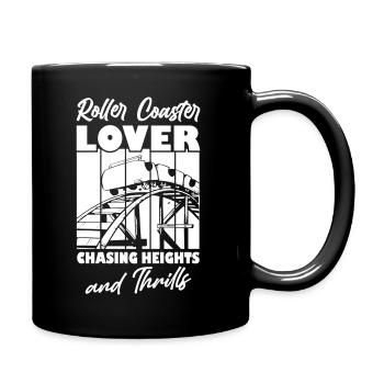 Amateurs de montagnes russes - Mug uni - noir - Droite