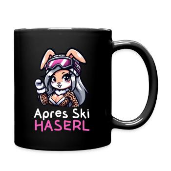 Apres Ski Haserl, Party für Ski Hasen für den JGA - Tasse einfarbig - Schwarz - Rechts
