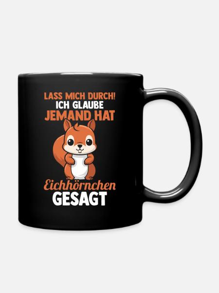 Eichhörnchen - Tasse einfarbig - Schwarz