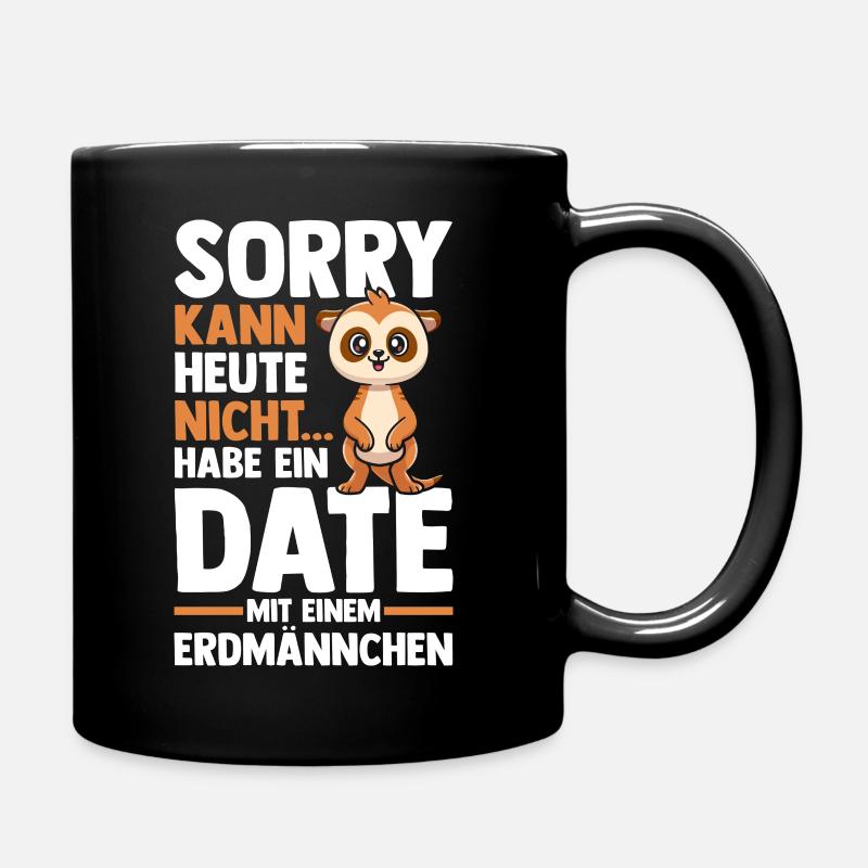 Erdmännchen - Tasse einfarbig - Schwarz