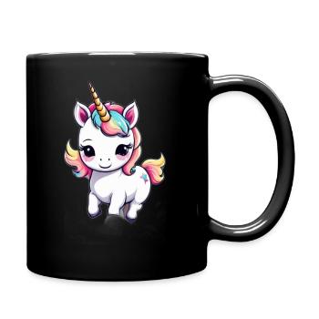 Licorne Unicorn Kawaii - Mug uni - noir - Droite