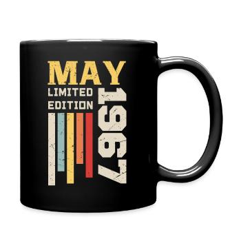 Mai 1967 - Geburtstagsgeschenk geboren im Mai 1967 Mai - Tasse einfarbig - Schwarz - Rechts