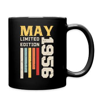 Mai 1956 - Geburtstagsgeschenk geboren im Mai 1956 Mai - Tasse einfarbig - Schwarz - Rechts