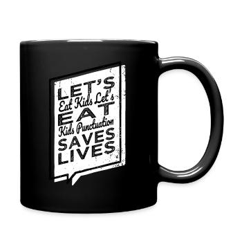 sayings present birthday present happy literature - Full Colour Mug - black - Right
