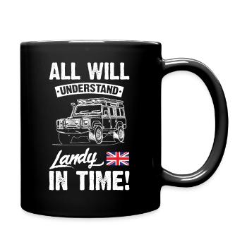 All Will Understand Landy In Time - Tasse einfarbig - Schwarz - Rechts