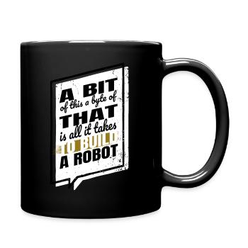 biomedical engineering bot awesome funny quote - Tasse einfarbig - Schwarz - Rechts
