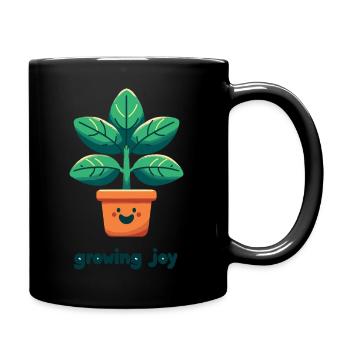 Smiling Houseplant - Growing Joy - Full Colour Mug - black - Right