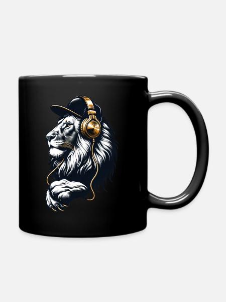 Urban King of the Jungle - Full Colour Mug - black