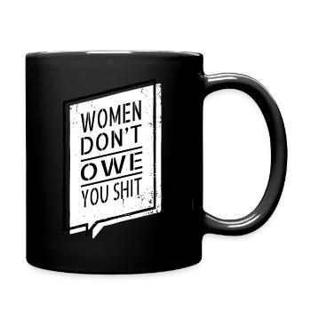 women are nine all people bday a womans place - Full Colour Mug - black - Right