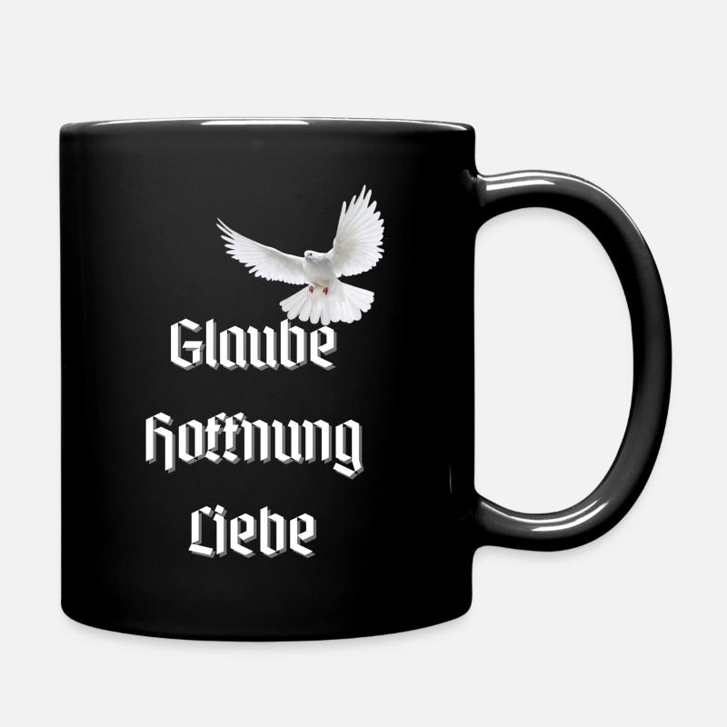 Das Größte dieser Welt: Liebe - Tasse einfarbig - Schwarz