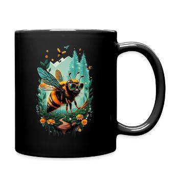 Bee Lover Beekeeping Honey Beemen Beekeeper - Full Colour Mug - black - Right