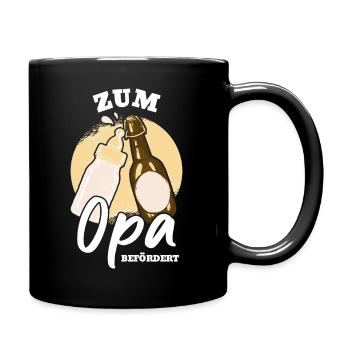 Opa 2024 in Bearbeitung Befördert zum Opa - Tasse einfarbig - Schwarz - Rechts