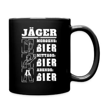 Mon quotidien de chasseur - Mug uni - noir - Droite