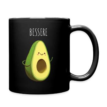 Bessere Hälfte - Tasse einfarbig - Schwarz - Rechts