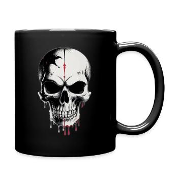 Totenkopf - Tasse einfarbig - Schwarz - Rechts