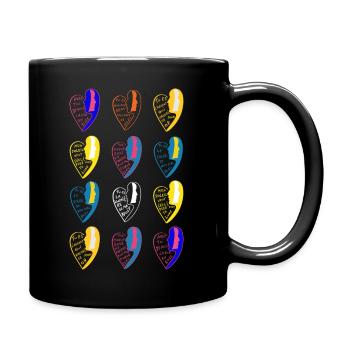 Imprimé numéro18. - Mug uni - noir - Droite