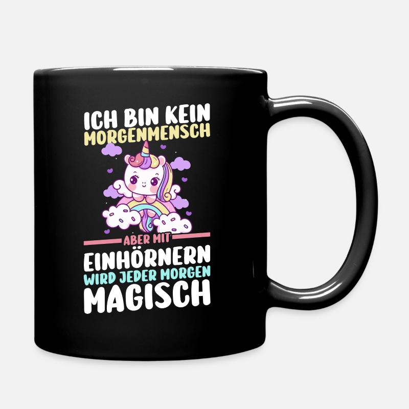 Einhorn - Tasse einfarbig - Schwarz