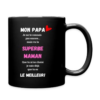 Pregnancy Announcement Gift Future Dad - Full Colour Mug - black - Right