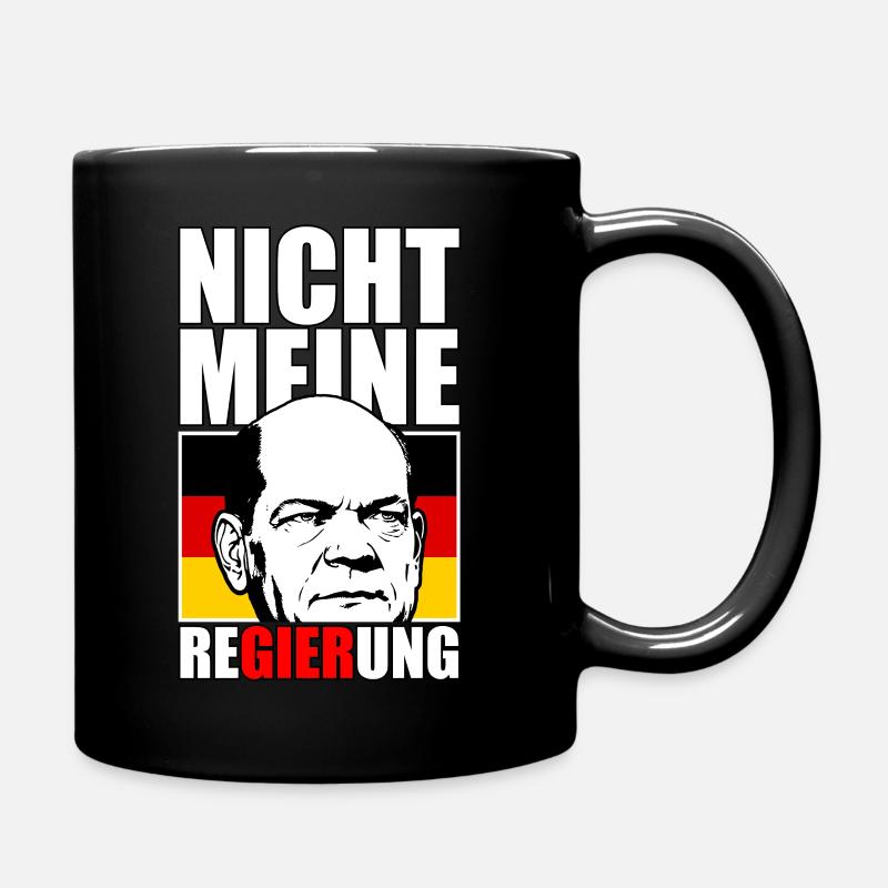 Nicht meine ReGIERung - Tasse einfarbig - Schwarz
