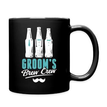 Bräutigam Polterer Junggesellenabschied Groom Brew - Tasse einfarbig - Schwarz - Rechts