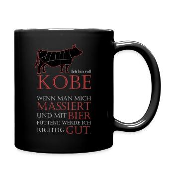 Kobe - richtig gut - Tasse einfarbig - Schwarz - Rechts