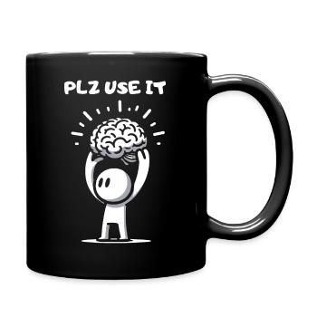 Stick Figure Cerveau Professeur Lycée Graduation Penser Avec Plaisir - Mug uni - noir - Droite