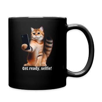 Get ready, selfie-7 - Full Colour Mug - black - Right