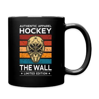 Hockey the Wall - Tasse einfarbig - Schwarz - Rechts
