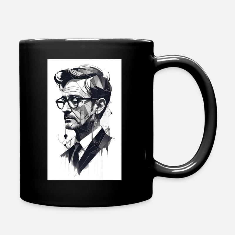 Abstract man - Full Colour Mug - black