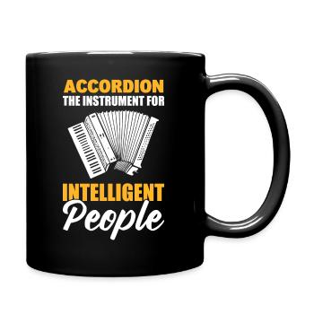 Akkordeon-Musikinstrument Akkordeonist - Tasse einfarbig - Schwarz - Rechts