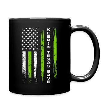 Garde-frontières du Texas sauvez le drapeau américain - Mug uni - noir - Droite