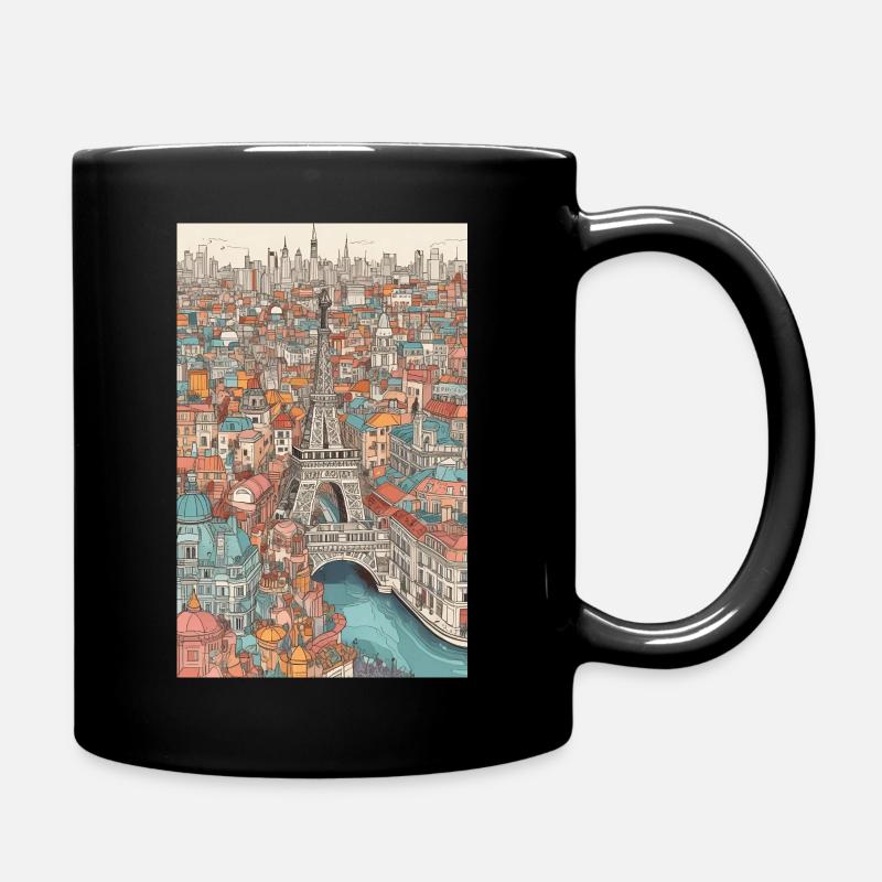 ARTISTIC JOURNEY PARIS - Full Colour Mug - black