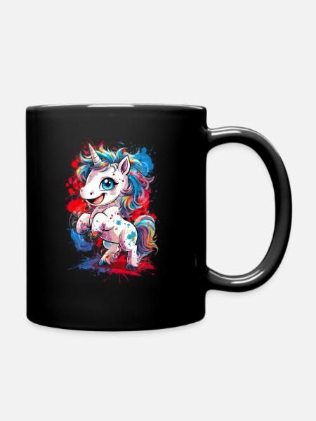 Graffiti de licorne - Mug uni - noir