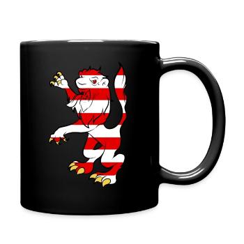 Hessen Wappen Löwe - Tasse einfarbig - Schwarz - Rechts