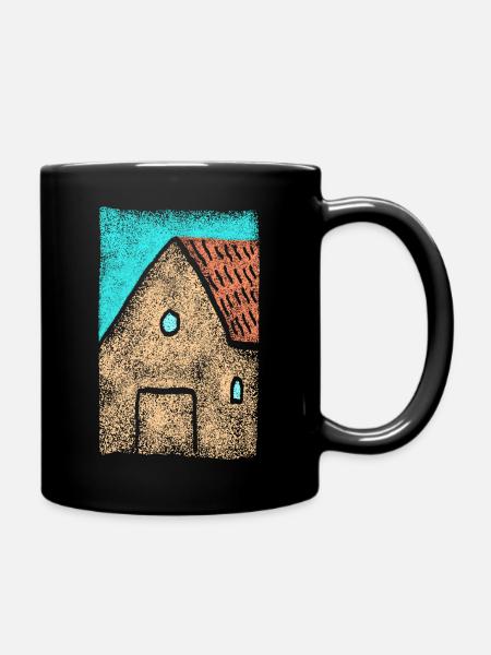 House - Architecture Design - Country Life - Full Colour Mug - black