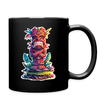 Tiki Statue - Mug uni - noir - Droite