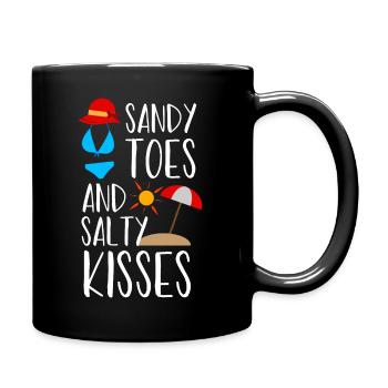 Orteils sablonneux et baisers salés - Mug uni - noir - Droite