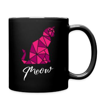 Cats Geometric - Full Colour Mug - black - Right