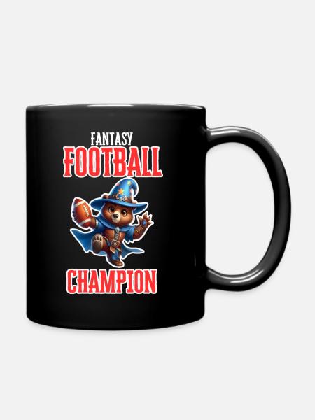 Fantasy Football Champion Bear - Full Colour Mug - black