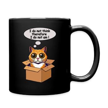 Philosophic cat - Full Colour Mug - black - Right
