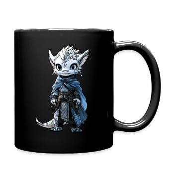 Rogue Ice drakonisches Charakter-RPG Dragon - Tasse einfarbig - Schwarz - Rechts