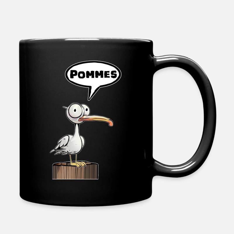Meme Pommes lustig - Tasse einfarbig - Schwarz