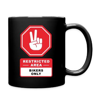 Biker - Tasse einfarbig - Schwarz - Rechts