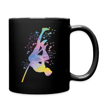 Stabhochspringer Kids Stabhochsprung - Tasse einfarbig - Schwarz - Rechts