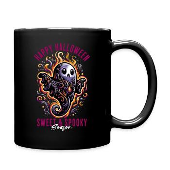 Happy Halloween Sweet and Spooky - Tasse einfarbig - Schwarz - Rechts
