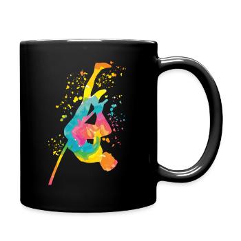 Pole Vaulter Kids Pole Vault - Full Colour Mug - black - Right