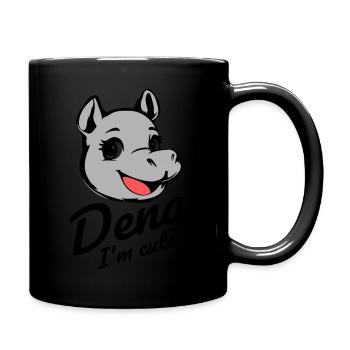 Deng I'm cute! - Tasse einfarbig - Schwarz - Rechts