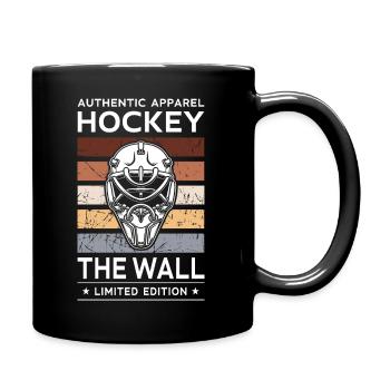 Hockey the Wall - Tasse einfarbig - Schwarz - Rechts