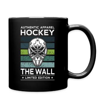 Hockey the Wall - Tasse einfarbig - Schwarz - Rechts