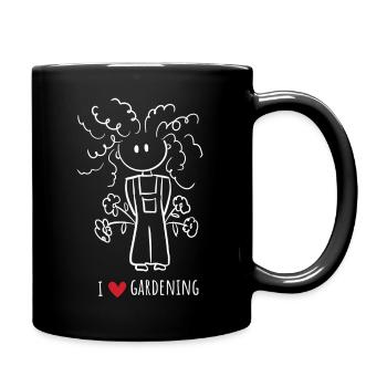 I love gardening for every fan of gardening - Full Colour Mug - black - Right